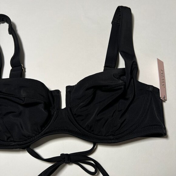 Victoria Secret 32C Full Coverage Bikini Top Underwire Unlined Black - Picture 5 of 7